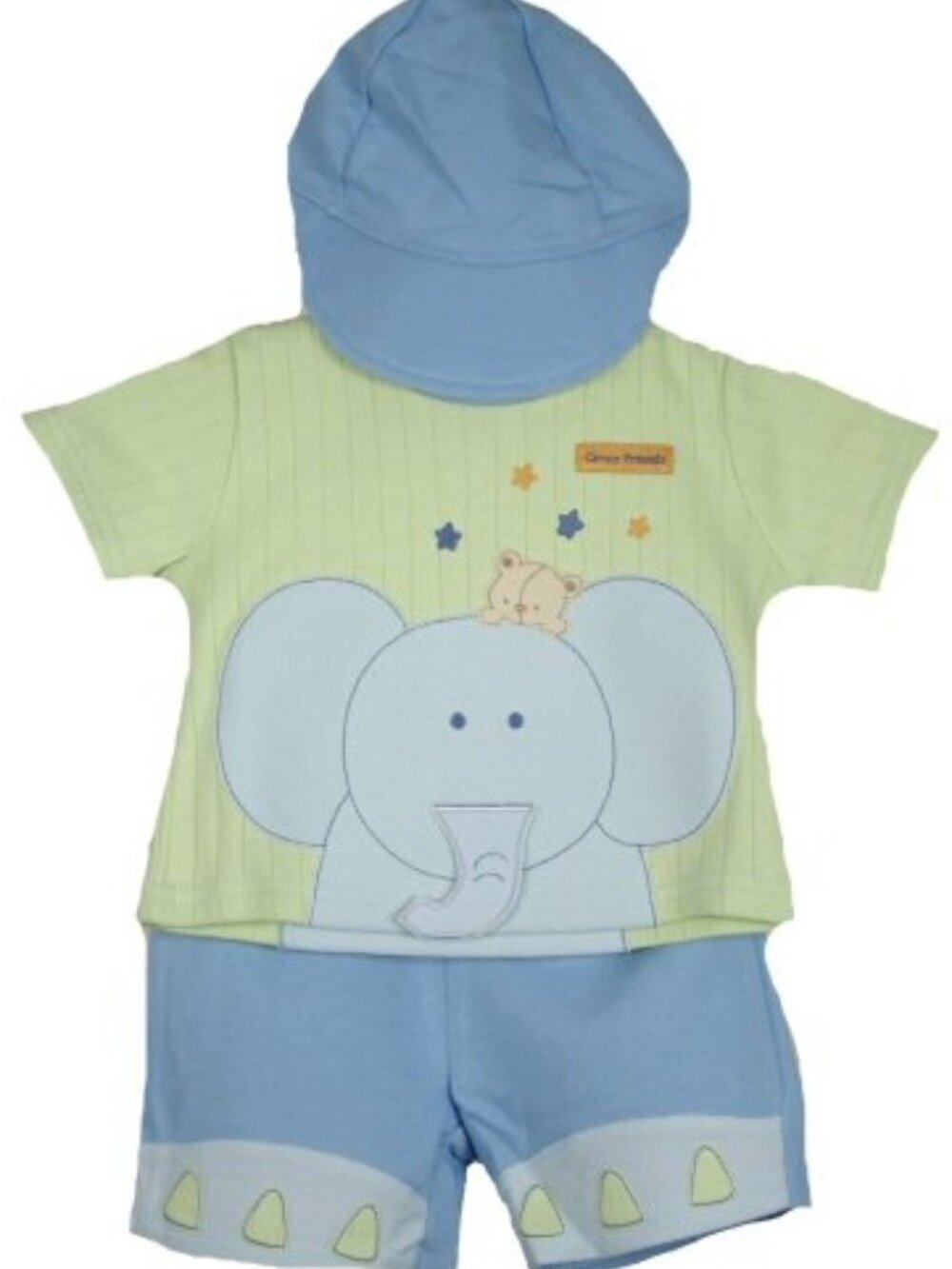 Honey Pot - Baby Boys' 3-Pc "Circus Friends" Short Set